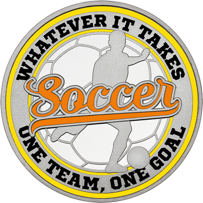 Orange "Soccer" with Yellow Outer Circular Borders